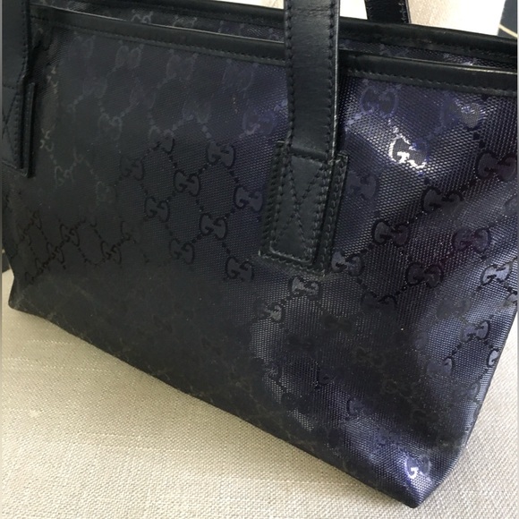 Gucci authentic tote bag navy imprime coated canvas - Picture 15 of 16